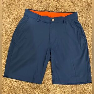 Men's Blue Shorts with Orange Lining